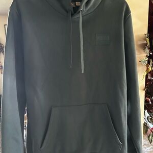 Puma Men's Slate Blue Pullover Hoodie with Kangaroo Pocket